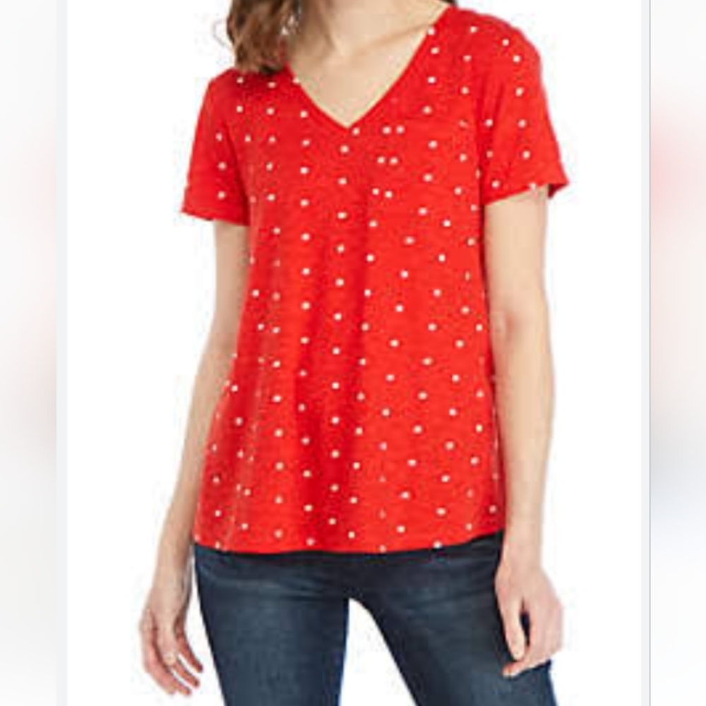 Maternity CROWN & IVY SHORT SLEEVE TOP SIZE XL.